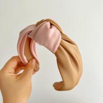 PROLY New Fashion Hairband For Women 5CM Wide Side Two Colors Patchwork Headband Casual Center Knot Headwear Hair Accessories