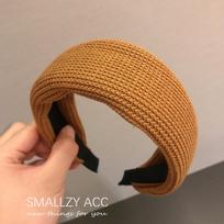 PROLY New Fashion Women's Hair Accessories Solid Color Knitted Hairband Casual Autumn Winter Headwear Headband