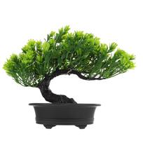 Dirbtinis augalas vazone Bonsai Žalias mažas medis Augalai Ornamentai Realistiškas Amžinas Plastikinis Gyvas Vazoninis Gėlių Dekoras žalia