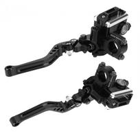 L+R 22Mm Motorcycle Master Cylinder Clutch Hydraulic Brake Pump, Lever Reservoir