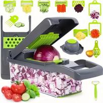 16 viename daugiafunkcis daržovių smulkintuvas, tarka, maisto rankena, maisto smulkintuvas, daržovių pjaustyklė, pjaustyklė kubeliais, virtuvės reikmenys, cocina