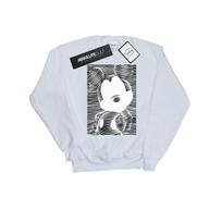 Disney Mens Mickey Mouse Lines Sweatshirt S balta