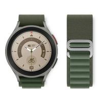 Sport Alpine Loop, skirtas Samsung Galaxy Watch 6 44mm 40mm Classic 43mm 47mm G-hook nailono apyrankė Watch 5 pro 4 Classic Strap Galaxy 5 Pro 45mm žalia
