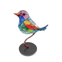 Iron Plane Flowers And Birds Ornaments Home Decoration Metal Creative Color Crafts One Size