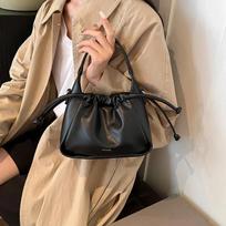 Women's Cord Bucket Bag  Versatile Single Shoulder Bag  Elegant Niche  Popular Style  New  Autumn