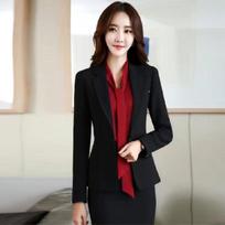 Korean Style Women's Slim Fit Blazer Suit - Casual Professional Spring/Autumn Wear M juoda