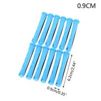 12 Pcs Cold Wave Hair Perm Rods Plastic Perming Hair Curling Rollers Curlers 0.9CM blue