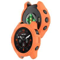 2-IN-1 dėklas + Grūdinto stiklo plėvelė, skirta Garmin Quatix 7 Pro. TPU ekrano apsauga ir apsauginis buferis Garmin Quatix7 Pro Instinct Crossover gray