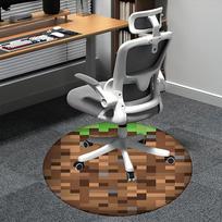 Minecraft, Žemės bloko kėdės kilimėlis Apvalus kilimas Biuro kilimas, Skalbiamas mašinoje, Neslystantis, Tinka svetainėms, Miegamiesiems 80cm gray