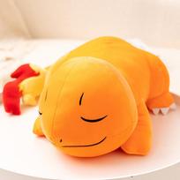 Naujausias Originalus Gulintis Charmander Pliušinis Pokemon Pagalvės Minkštas Žaislas Japonų Anime Drakono Lėlė Vaikų Dovana 35cm 35cm yellow
