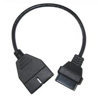 12 kontaktų iki 16 kontaktų OBD/OBD2 jungties juodas diagnostikos laidas, skirtas Daewoo adapteriui juoda