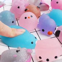 Mochi Squishy Glitter Animal Anti Stress Toy Squeeze Fidget Sensory ADHD Autism Anxiety Therapy Kids Birthday Party Favors