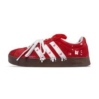 Adidas Vl Court Classic Cherry Bomb, Little Apple Abrasion Resistant Slip Resistant Low top Skateboard Shoes Unisex Red HQ1802(Team859-) 45⅓ red