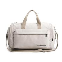 Portable Short Distance Travel Bag Large Capacity Lightweight Storage Bag Fitness Luggage Bag smėlis