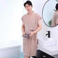 Rudens Žiemos Vyrų Greitai Džiūstanti Yukata Chalatas - Ilgomis Rankovėmis, Nesipila, Labai Gerai Sugeria Vandenį. One Size 80-195 gray