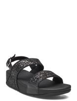 FitFlop - Lulu Glitter Back-Strap Sandals - Platforminės basutės - Juoda
