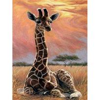 5D deimantinis piešimas žirafa pilnas apvalus grąžtas deimantinis siuvinėjimas kryželiu 20X30CM black