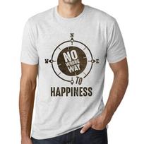 Vyriškas Vintažinis Marškinėliai Grafinis T-shirt Nėra Netinkamo Būdo Laimė Vintažinis Baltas XS baltos spalvos nuo blyksnio