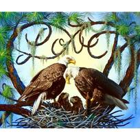 5D Diamond Painting Two hawks Diamond Embroidery Cross Stitch Rhinestone Mosaic Painting 20X30CM beige