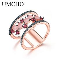 UMCHO Solid 925 Sterling Sidabro žiedai Sukurti Nano Brangakmenių Žiedai Moterims Vestuvių Juostoms Jubiliejaus Dovanų Puikūs Papuošalai 6 gray