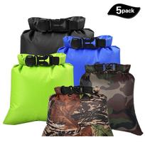 5 vnt. lauko vandeniui atsparūs laikymo krepšiai, sausieji maišeliai, išmaniųjų telefonų fotoaparatų laikymo krepšiai, skirti vandeniui dreifuoti blue