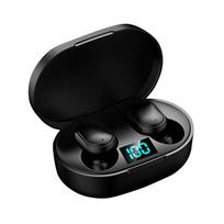 E6S BT5.1 Belaidės ausinės 6D HiFi Stero Sound IPX4 Neperšlampamos Prakaito vidinės ausinės išmaniosios juoda
