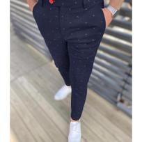 Kelnės Vyrams Laisvalaikio Kelnės Su Rodyklių Raštu Klasikinė Mada Verslo Slim Fit Tiesaus Kirpimo Drabužiai Vyriškos Kelnės XXL tamsiai mėlyna spalva