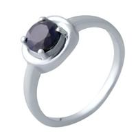 Silver ring with natural sapphire (2021834) 18 safyras