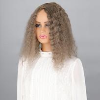 LISI HAIR Moterų pečių ilgio Kukurūzų Perm plaukų priauginimas dengia plaukų segtukus ant galvos Sintetinio pluošto plaukų priauginimas 30 cm
