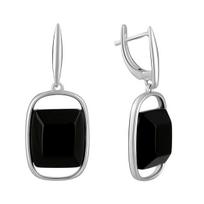 Sidabriniai auskarai su natūraliu oniksu 23.175ct (2125945) juoda