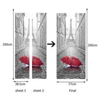 2pcs/set 3D Red Rose Sexy Woman Legs DIY Door Art Mural Sticker Home Decor Living Room Self-adhesive PVC Wall Sticker Poster 38.5cmX200cmX2pcs gray