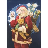 DIY Santa Claus 5D Diamond Painting Full Round Drill Portrait Embroidery Cross Stitch Christmas Gift Home Decor Mosaic Wall Art Full Round 20x30CM beige