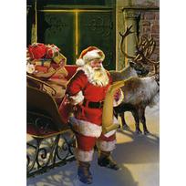 Diy Santa Claus 5D Diamond Painting Full Round Drill Christmas Gift Diamond Embroidery Cartoon Cross Stitch Handmade Wall Art Full Round 20x30CM brown