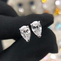 Gica Gema New Jewelry S925 Sterling Silve Water Shape 5 * 8 Fashion Classic Stud Earrings For Women Fine High Grade Jewelry Gift To Valentine's 925 Silver balta