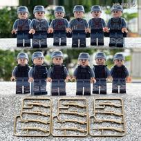 M8035 12 Antrojo pasaulinio karo aštuntojo maršruto armijos surinktos statybinės lėlės gray