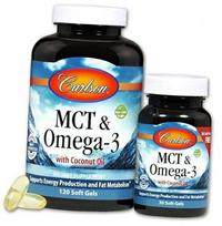 Trigliceridų aliejus su Omega 3, MCT ir Omega-3, Carlson Labs 150 gelių (67353014) 150softgels