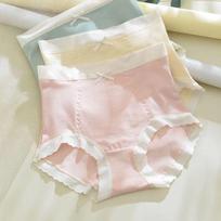 5pcs/lot Soft Cotton Women's Underwear Panties High Waist Briefs Solid Color Breathable Underpants Seamless Soft Lingerie Briefs 5PC 3XL įvairiaspalvis