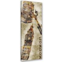 Spaudinys ant drobės London Big Ben Retro Vintage 30x90 ruda