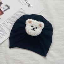 Kūdikių kūdikių turbanas, mielas animacinis 3D meškiukas, skirtas naujagimiui berniukui Mergaitei Graži pavasario vasara medvilnė bamblys bandanas kūdikiams gray