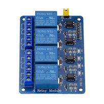 Raspberry ARM AVR DSP C four-channel relay mėlyna