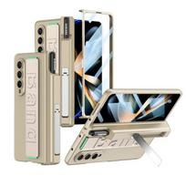Magnetic Hinge Wristband For Samsung Galaxy Z Fold 4 Case Glass Pen Holder Protective Film Cover Case & Screen Protector auksas