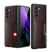 Oda atspari prakaitui Mobiliojo telefono dėklas Samsung Galaxy Z Fold3 Fold4 Fold2 Fold 4 3 5g Fold 2 Smūgiams atsparus apsauginis dangtelis for Galaxy Z Fold 4 ruda