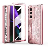 Apsauga nuo kritimo viso kūno stiklo plėvelės dėklas, skirtas Samsung Galaxy Z Fold 4 2 sulankstomas 3 sulankstomas 5 sulankstomas 2 sulankstomas 4 5 g sulankstomas 3 5 Zfold4 dangteliai for Samsung Z Fold 5 rožinio aukso spalvos
