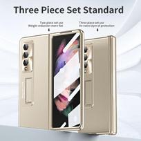 Skirtas Samsung Z Fold4 stovo funkcinis telefono dėklas, skirtas Samsung Galaxy Z Fold 4 5g Fold4 Fold3 Fold 3 Zfold4 grūdinto stiklo plėvelė for Samsung Z Fold 3 auksas
