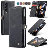 Verslo odinis telefono krepšio dėklas, skirtas Samsung Galaxy Z Fold 4 Fold4 5g pilnas apsauginis dangtelis, skirtas Samsung Fold4 Zfold4 for Samsung Z Fold 4 juoda