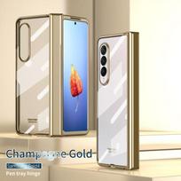 S Pen laikiklio lankstas / Bendras lanksto telefono dėklas Samsung Galaxy Z Fold 3 2 4 5g be stiklo apsauginio dangtelio galvanizuotas itin plonas dangtelis no tempered film