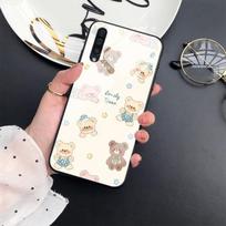 Cute Bear Case For Samsung Galaxy A52 A70 A71 A73 A53 A13 5g A03 A72 A22 A21s A03 Core A42 Tempered Glass Back Shell Covers For Samsung A03S gray