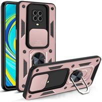 Slenkiojantis fotoaparato objektyvo apsauginis dėklas Xiaomi Redmi Note 9 Pro 9T 9S Note9 automobilių laikiklis magnetinis šarvuotas smūgiams atsparus buferinis dėklas dangtelis Redmi Note 9S black