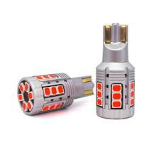 2 vnt. LED lemputės W16W, T15 12-24V 100% CAN stipri raudona, be klaidų, skirtos visureigiams