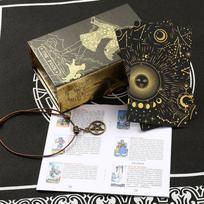 Naujas „Witch Waite“ aukso folija „Tarot“ „Tarot“ bronzinis spalvotas spausdinimas iš plastiko, atsparus vandeniui iš PVC